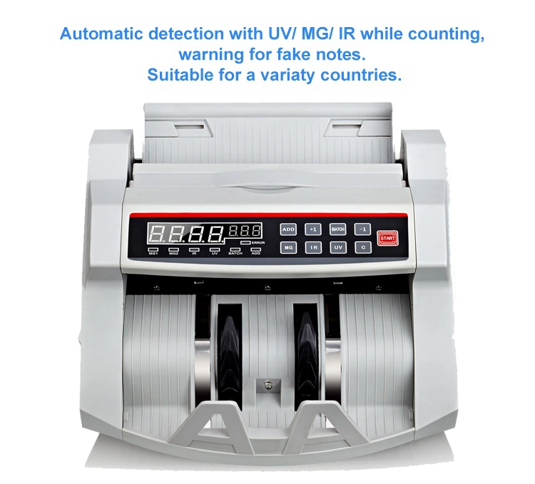 UV Mg IR Currency Money Counter Detection Bill Counter Value Counting Machine for Euro USD Dollar