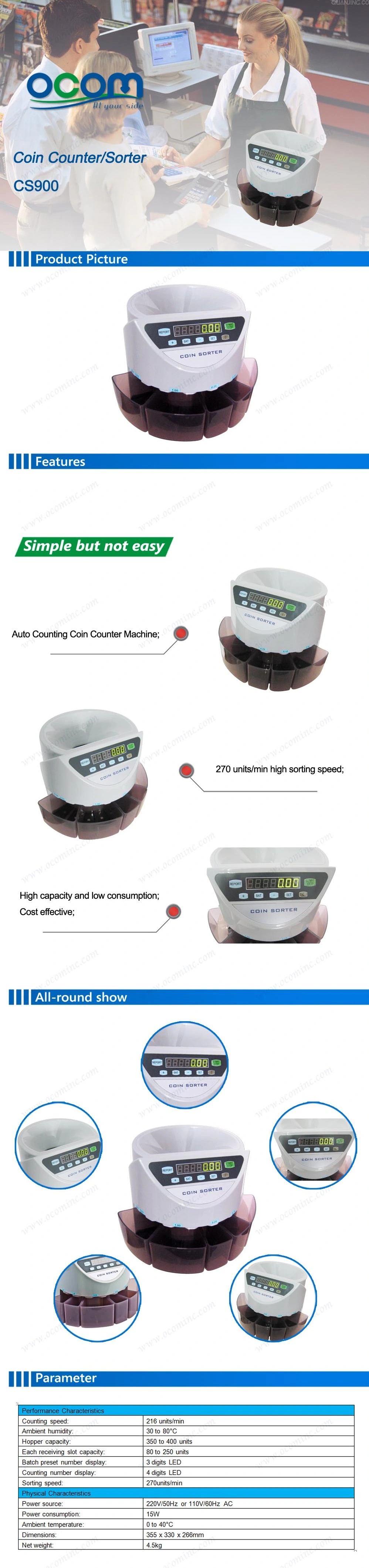 High Accuracy Coin Counter Sorter Coin Counting Machines