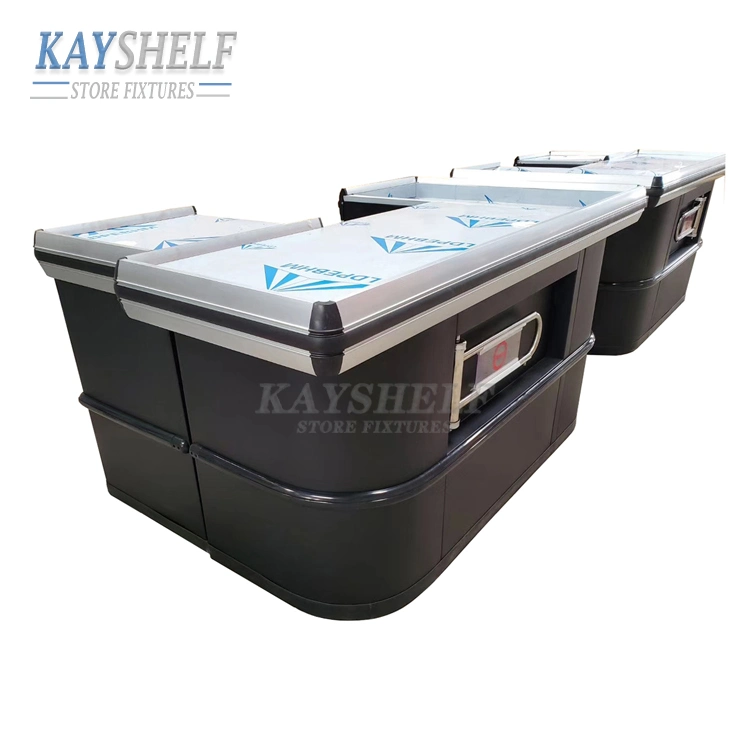 Supermarket Design Cash Register Money Table Retail Store Metal Checkout Counter