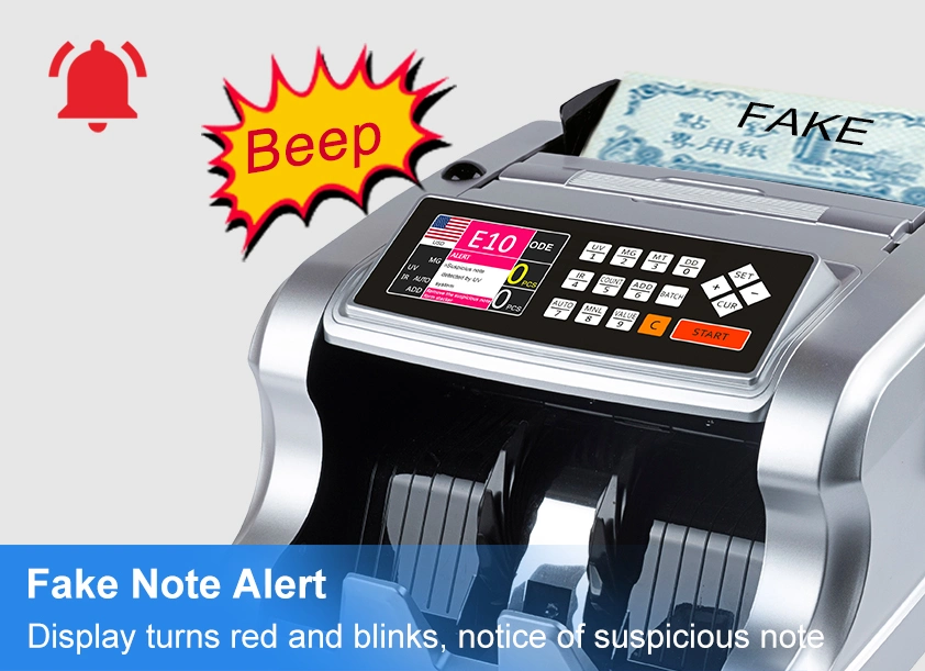 Fake Money Detector Banknote Money Counter Al-6700t UV/Mg Detector De Billete Falso TFT Display Note Counting Machine