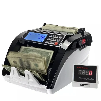 Detecção de máquina contadora de dinheiro USD Euro Contadores de notas Detector de notas UV/Mg/IR